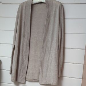 Talbots Soft Beige Open Front Cardigan